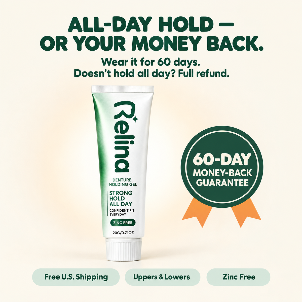All-day hold — or your money back.